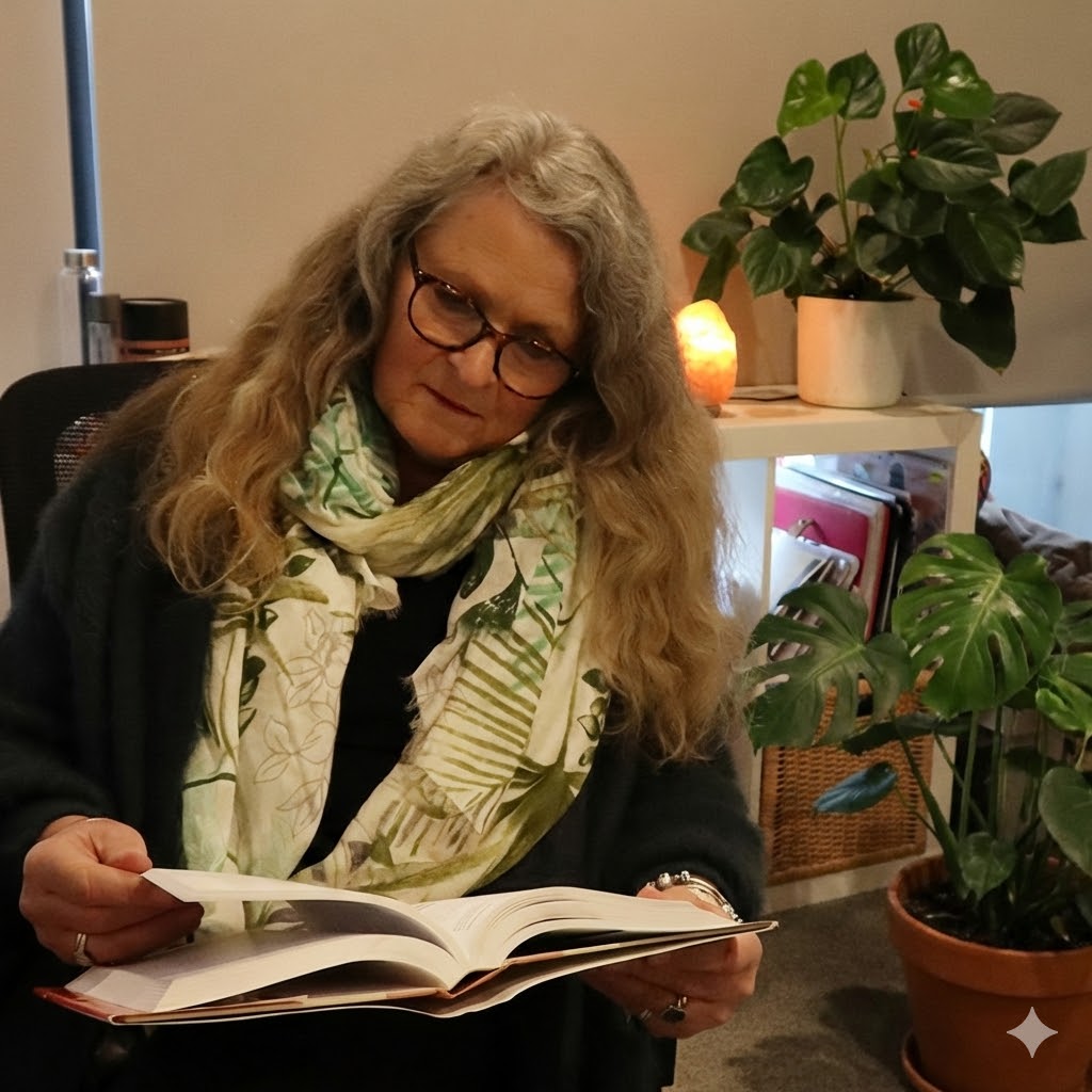 Cheryl Taylor in a moment of reflection and study